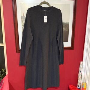 J. Jill Charcoal Long Sleeve Dress size large